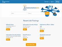 Tablet Screenshot of communicationsjobs.net